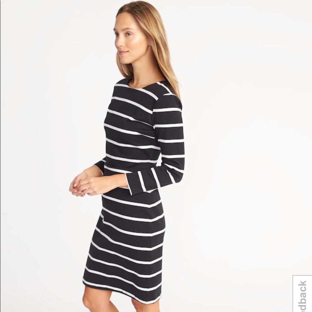 Black old navy with white stripes